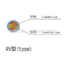 Cable flexible 300 / 500V 450 / 750V Cobre-Trenzado-Cable-RVV Cable aislado de PVC